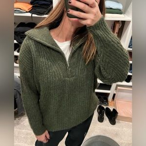 Isabel Marant Etoile Quarter Zip Mohair Blend Sweater